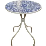 Hti-Living Santorin Metalltisch Ø 60 x 70 cm weiß
