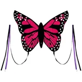 Wolkenstürmer Wolkenstürmer® Bella Butterfly (pink) Kinderdrachen - Flugdrachen Schmetterling rosa - flugfertig inkl. Handgriff und 40m Schnur -110cm Spannweite