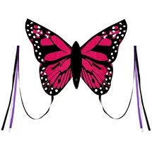 Wolkenstürmer Wolkenstürmer® Bella Butterfly (pink) Kinderdrachen - Flugdrachen Schmetterling rosa - flugfertig inkl. Handgriff und 40m Schnur -110cm Spannweite