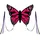 Wolkenstürmer Wolkenstürmer® Bella Butterfly (pink) Kinderdrachen - Flugdrachen Schmetterling rosa - flugfertig inkl. Handgriff und 40m Schnur -110cm Spannweite