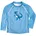 Unisex Kinder Langarmshirt Rash-Guard-Shirt Lang Blau Dino 86-92