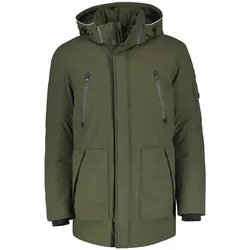 Outdoorjacke LERROS "LERROS Herren Winterjacke im Parka-Design", Herren, Gr. 5XL, grün (olive), 100% Polyester, Langarm, Jacken, Wasser- und windabweisend, atmungsaktiv