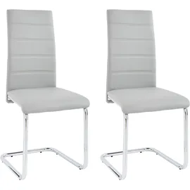 INOSIGN Freischwinger »Adora« (Set) 4 Stk.(2 oder 4 Stück) Bezug in Kunstleder, verchromtes Metallgestell grau