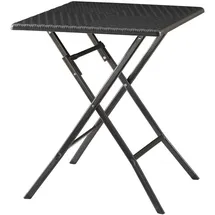 [en.casa] Mark Klapptisch 61,5 x 61,5 x 73 cm Schwarz