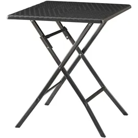 [en.casa] Mark Klapptisch 61,5 x 61,5 x 73 cm Schwarz