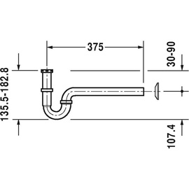 Duravit Waschtisch-Röhrensiphon