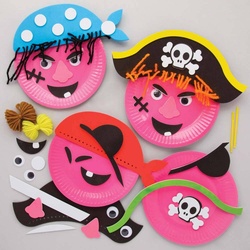 Piraten Teller Set  (pro Set 4) Bastelsets