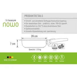 WOLL Nowo Titanium Gusspfanne hoch 28 cm