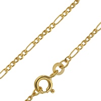 trendor 71811 Goldkette 333 Gold für Damen und Herren Figaro Diamantiert, 60 cm