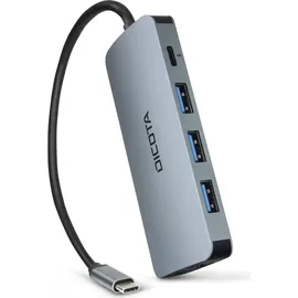 Dicota D32062 Schnittstellen-Hub USB Typ-C Silber