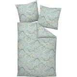JANINE Carmen S 55123 02 Floral Eisblau 135 x 200 cm + 80 x 80 cm