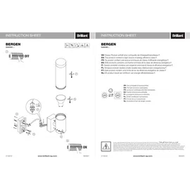 Brilliant Außenwandleuchte Edelstahl 1x GU10 4W 345lm inkl. Bewegungsmelder weiß