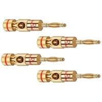 Oehlbach 3002 Lautsprecher-Steckverbinder Stecker, gerade Polzahl: 2 Gold 4St.