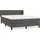 vidaXL Boxspringbett mit Matratze Dunkelgrau 140x200 cm Samt