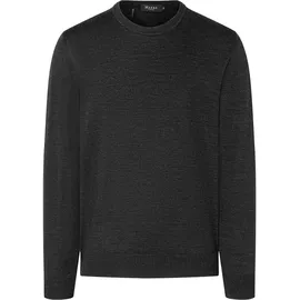 Maerz MUENCHEN "Maerz Muenchen 490500 Strickpullover Herren Bekleidung", Herren, Gr. 48, dunkelgrau, 100% Wolle, Rundhals, Pullover Strickpullover