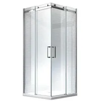 Glaszentrum Hagen Artemis Eckdusche mit Schiebetür 80 x 195 cm Duschwanne/Siphon