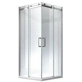 Glaszentrum Hagen Artemis Eckdusche mit Schiebetür 80 x 195 cm Duschwanne/Siphon