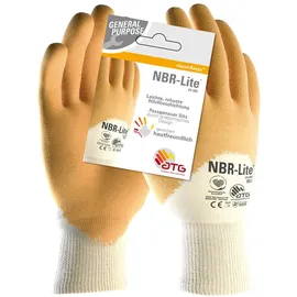 BIG Arbeitsschutz GmbH Atg Nbr-lite® Nitril-handschuhe (24-985 Hct), Sb-verpackung 10, beige/gelb