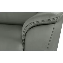 HIMOLLA Ecksofa Leder 9707 ¦ grau ¦ Maße (cm): B: 275 H: 84 T: 245