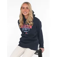 Zwillingsherz Sweatshirt gestickter Schriftzug Blau SM (S/M)