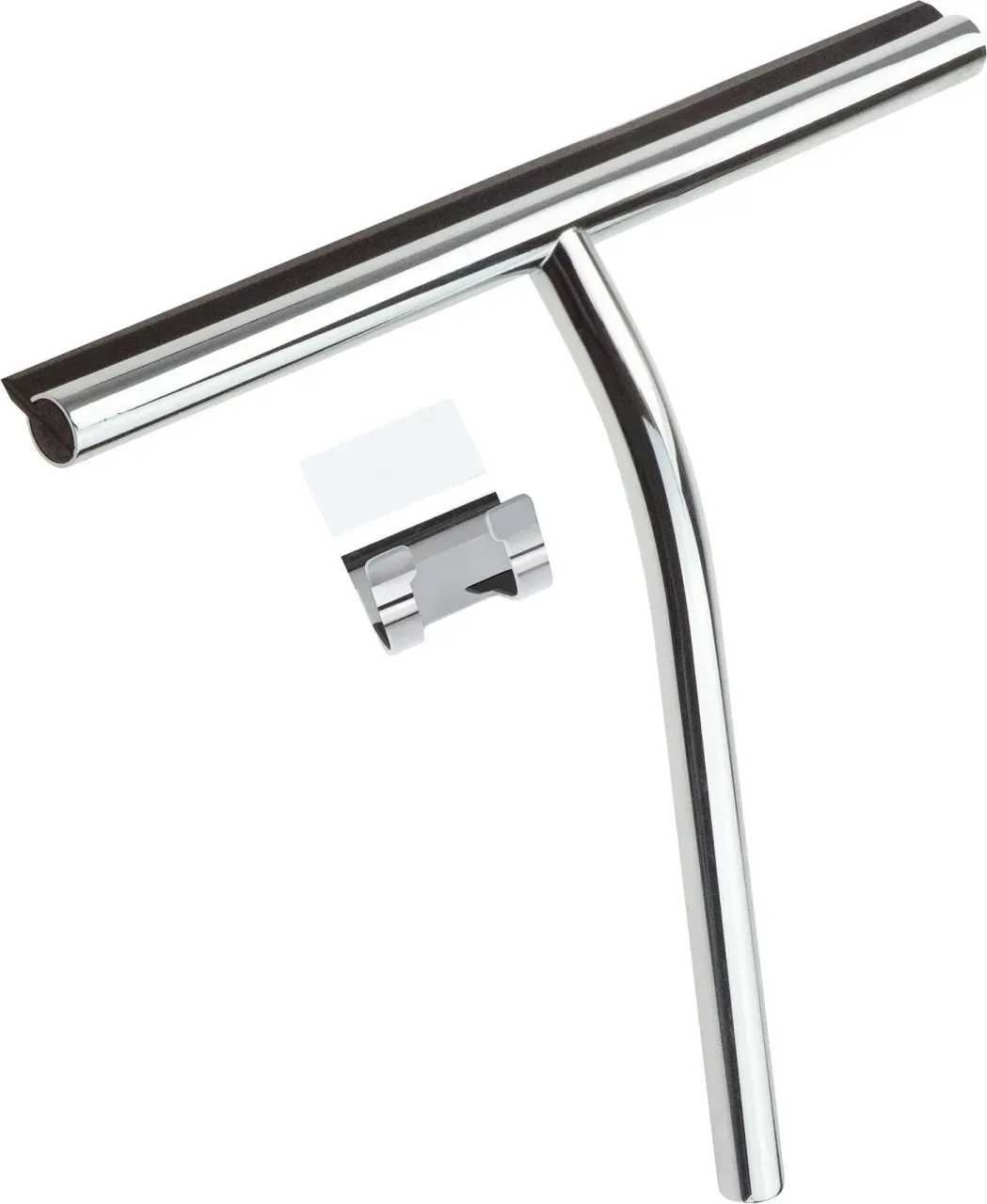 Neuesbad Serie 600 Glasabzieher mit Haken mit 3M Kleber, Oberfläche: chrom NB1ADI_031K1