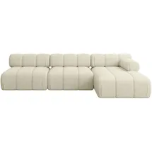 altdecor Ecksofa modulares Sofa Razon-L2 - 285x160x70 cm Beige Bouclé