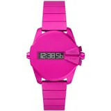 Digitaluhr DIESEL "BABY CHIEF" Armbanduhren rosa (neonpink) Damen Quarzuhr, Armbanduhr für und Herren, digital