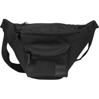 URBAN CLASSICS Triple-Zip Hip Bag Umhängetasche, 30 cm, Schwarz