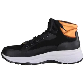 Finn Comfort Daytona Schwarz/Arancia - sportlicher Schnürschuh - Marken, Schwarz, leder (nappaseda/nubuk/diesel) für Damen, schwarz, Größe 39
