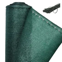 Woltu Windschutz 1,8 x 10 m grün HDPE-Gewebe 2 St.