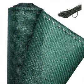 Woltu Windschutz 1,8 x 10 m grün HDPE-Gewebe 2 St.