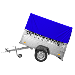 Kipp Anhänger Garden Trailer 200 KIPP mit Laubgitteraufsatz, Hochplane, Hochspriegel und Stützrad