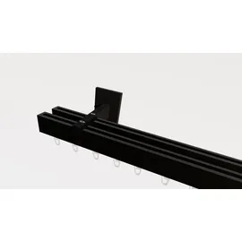 INDEKO Gardinenstange INDEKO "Bern", schwarz, L:430cm, Aluminium, Gardinenstangen, Innenlauf Komplett-Set inkl. Gleitern und Montagematerial