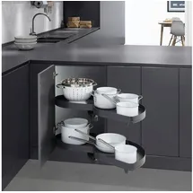 Kesseböhmer Eckschrankbeschlag LeMans II 45 x 0 x 0 cm Grau