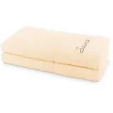 Möve for Frottana Sauna, Set Pearl 2-TLG Handtücher - 2X 80x200 cm, 100% Baumwolle, Ivory