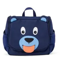 Affenzahn Kulturbeutel Bär, für Kinder, 2 Liter, Breite 17cm, Polyester, blau