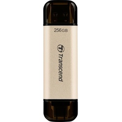 Transcend JetFlash 930C (256 GB, USB A, USB C, USB 3.1), USB Stick, Gold