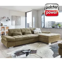 polsterpower Ecksofa - olivgrün - Basismodell - Canapé rechts Sofa