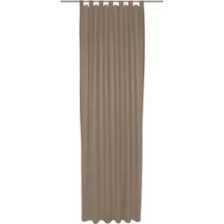 Vorhang WIRTH "Uni Collection", braun, B:142cm H:215cm, Baumwolle (Bio-Baumwolle), Gardinen, nach Maß
