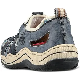 Rieker Damen Low-Top Sneaker L0561, Frauen Halbschuhe, lose Einlage,Turnschuhe,Laufschuhe,straßenschuhe,Strassenschuhe,blau (14),37 EU, / 4 UK