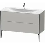 Duravit XViu Waschtisch-Unterschrank XV43040B207 121 x 59,1 x 48 cm, betongrau matt, 2 Auszüge, schwarz matt