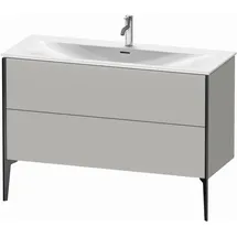 Duravit XViu Waschtisch-Unterschrank XV43040B207 121 x 59,1 x 48 cm, betongrau matt, 2 Auszüge, schwarz matt