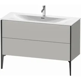 Duravit XViu Waschtisch-Unterschrank XV43040B207 121 x 59,1 x 48 cm, betongrau matt, 2 Auszüge, schwarz matt