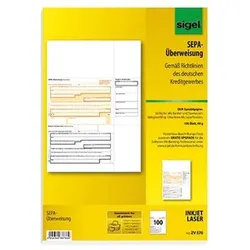 Überweisung ZV572 DIN A4 für InkJet/Laser-Drucker 250 Blatt/Packung