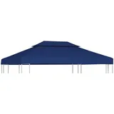 Mengtu Pavillon Ersatzdach Pavillondach Dachplane UV-Schutz und Wasserdicht Ersatzbezug Dach mit Kaminabzug Pavillonabdeckung Ersatzdach Dachplane für Pavillon 310 g/m2 4x3 m Blau