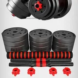 MAYMA 2er Hantelset 20kg,Kurzhantel Set mit 2 Kurzhanteln,Hantelset professionell Dumbbell mit Verbindungsstahlrohr Gewichten,Verstellbarer Hantelhebel