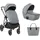 KIKKABOO Kinderwagen Thea 2 in 1 EVA-Räder verstellbarer Schiebegriff Babywanne grau