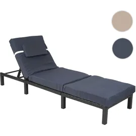 MCW MCW-A51 Premium Sonnenliege 198 x 60 x 71 cm anthrazit/grau inkl. Kissen