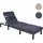 MCW MCW-A51 Premium Sonnenliege 198 x 60 x 71 cm anthrazit/grau inkl. Kissen
