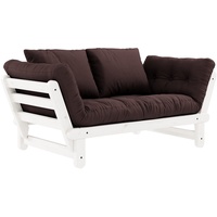 Karup Design, Beat, Schlafsofa Gestell: Weiß, Matratzen: braun